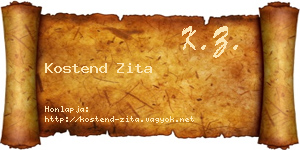Kostend Zita névjegykártya